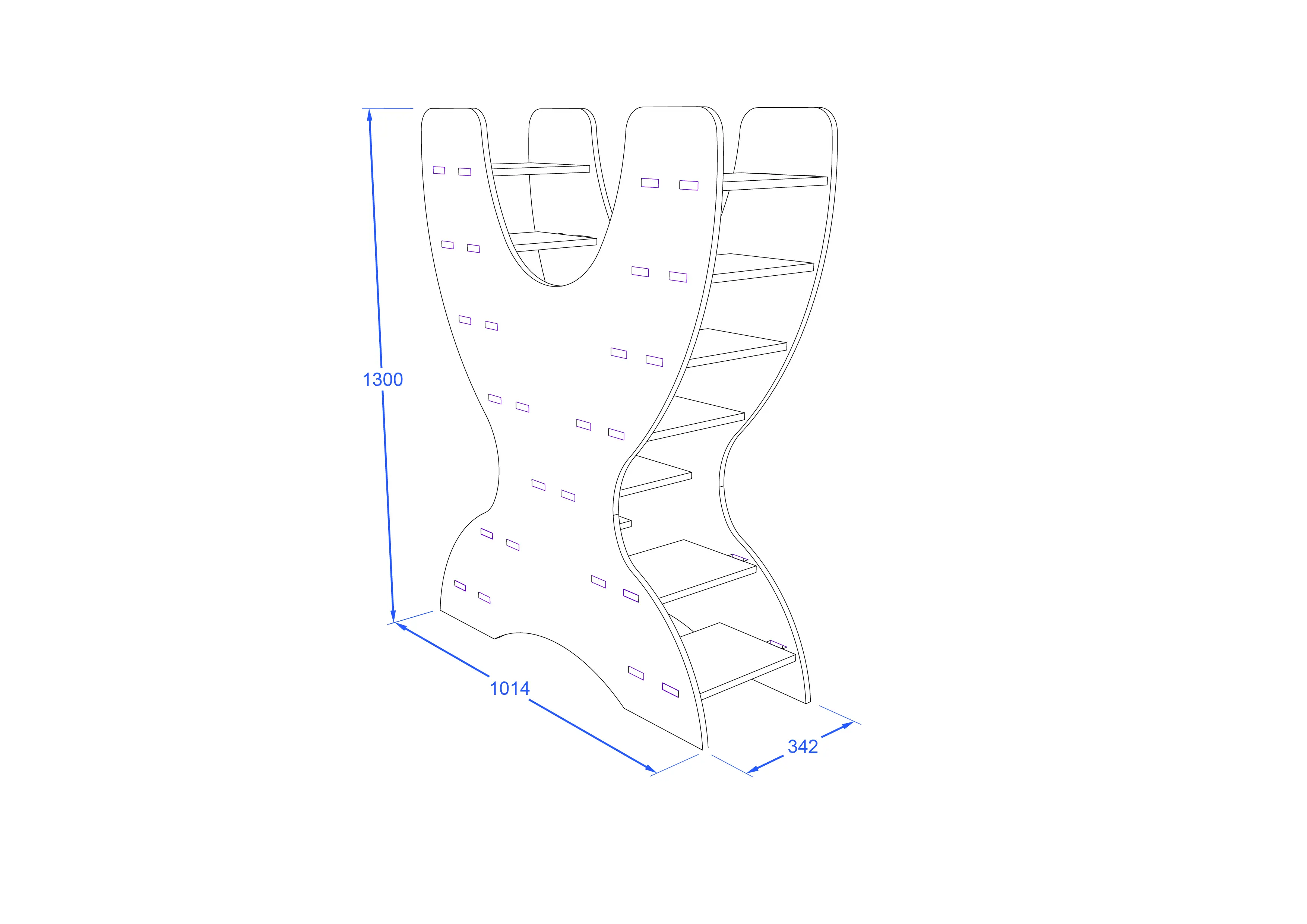 Design - 11818 - Shelf X-shaped secondary image