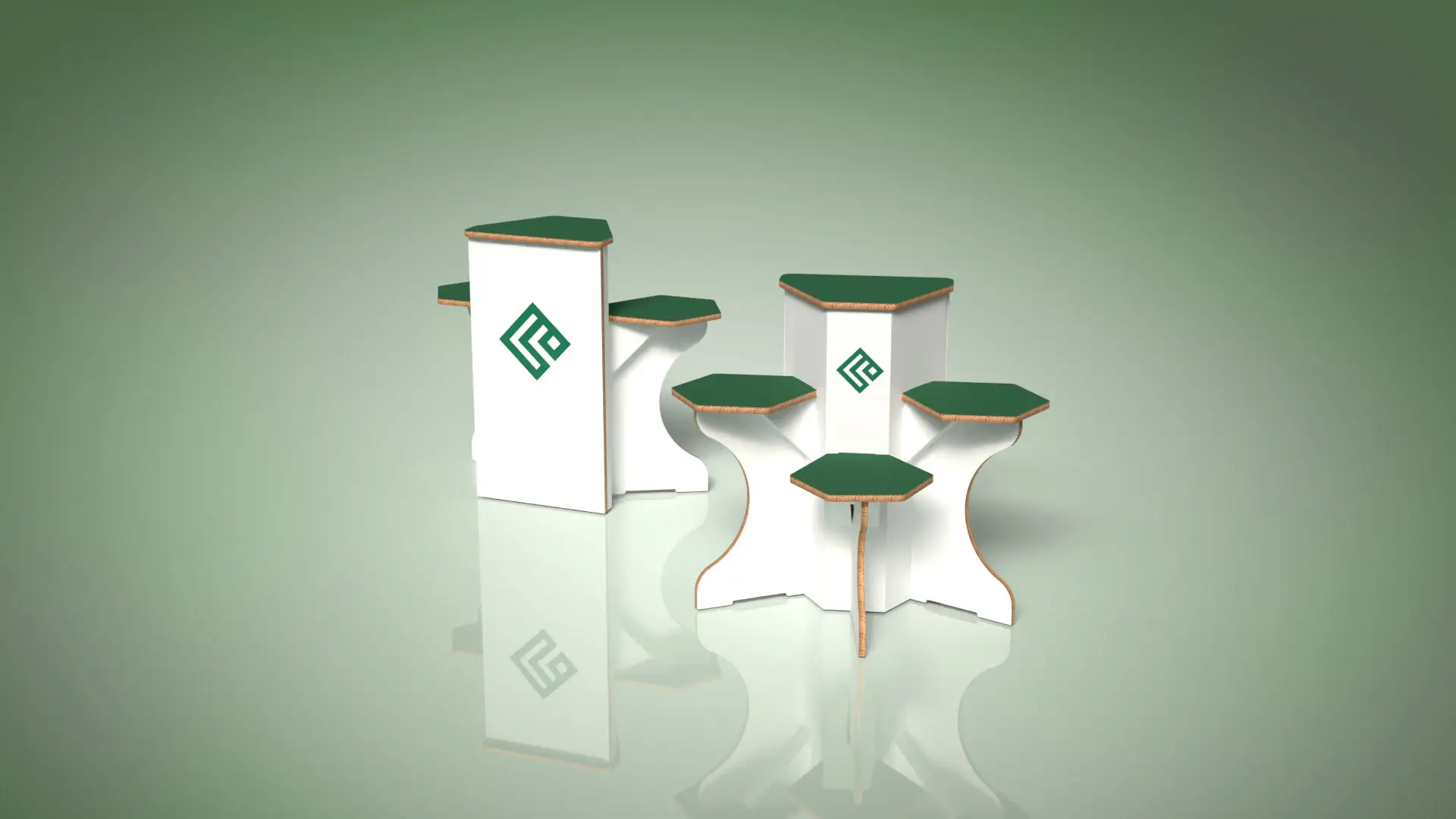 Design - 900307 - Table with 3 levels primary image