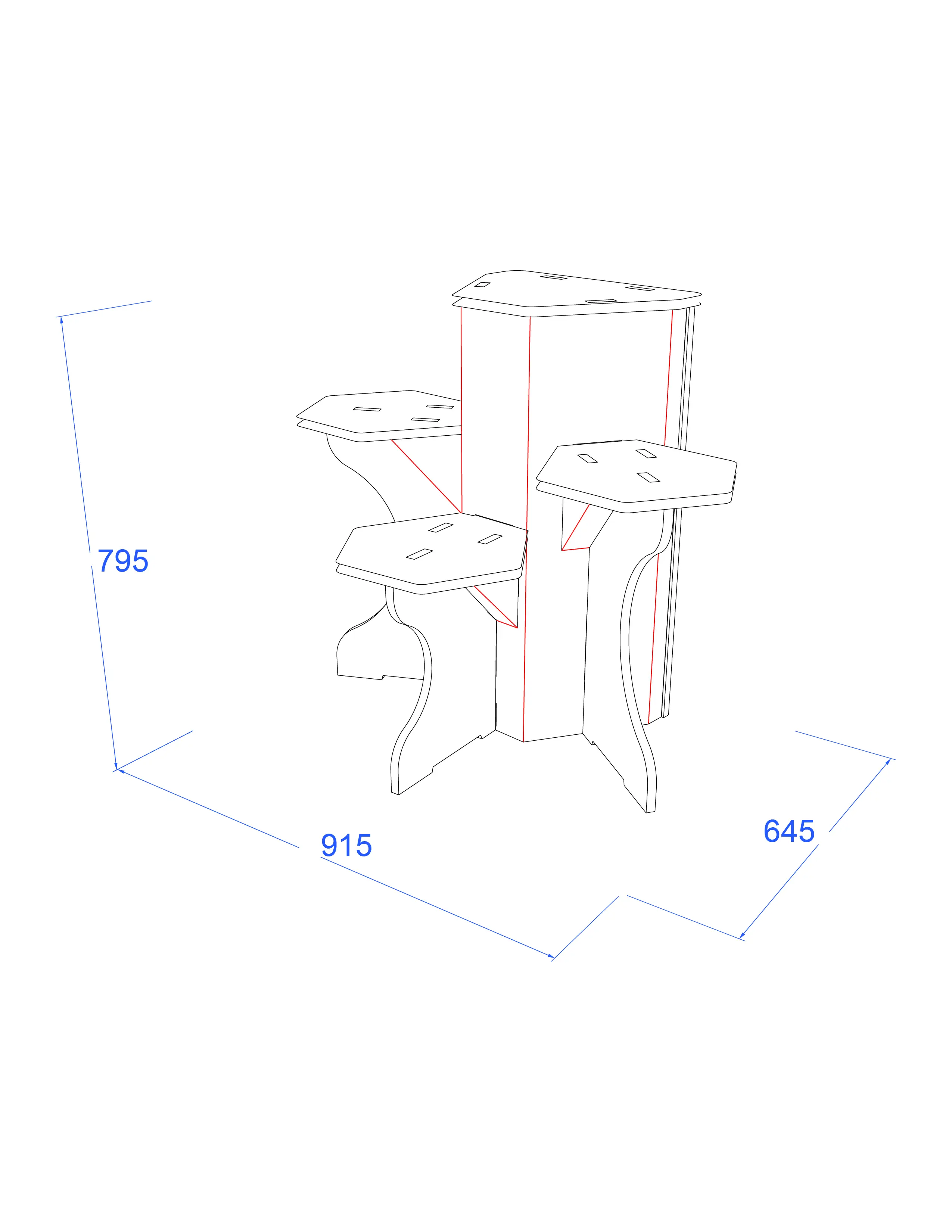 Design - 900307 - Table with 3 levels secondary image