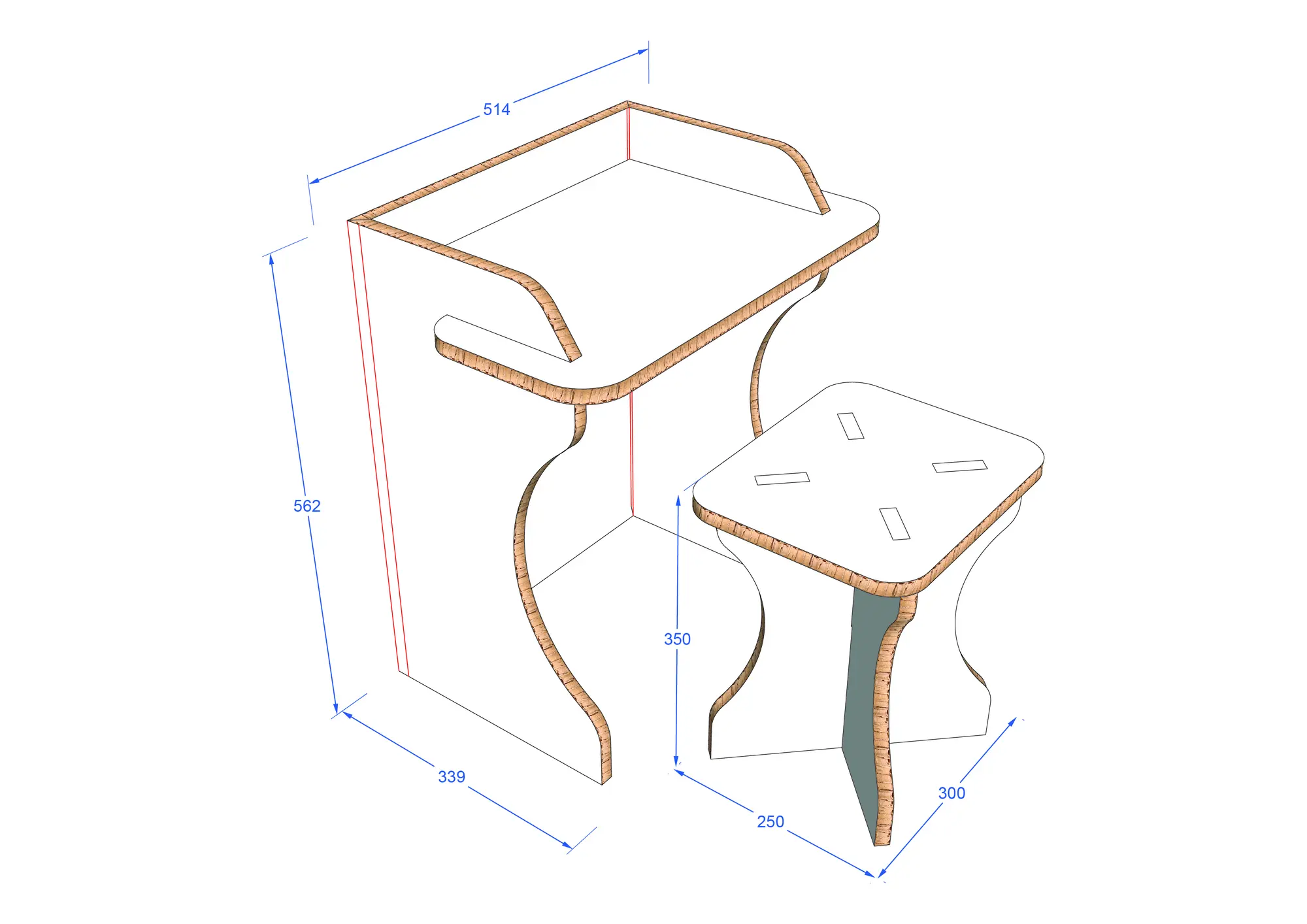 Design - 10976 - School desk and chair - Master