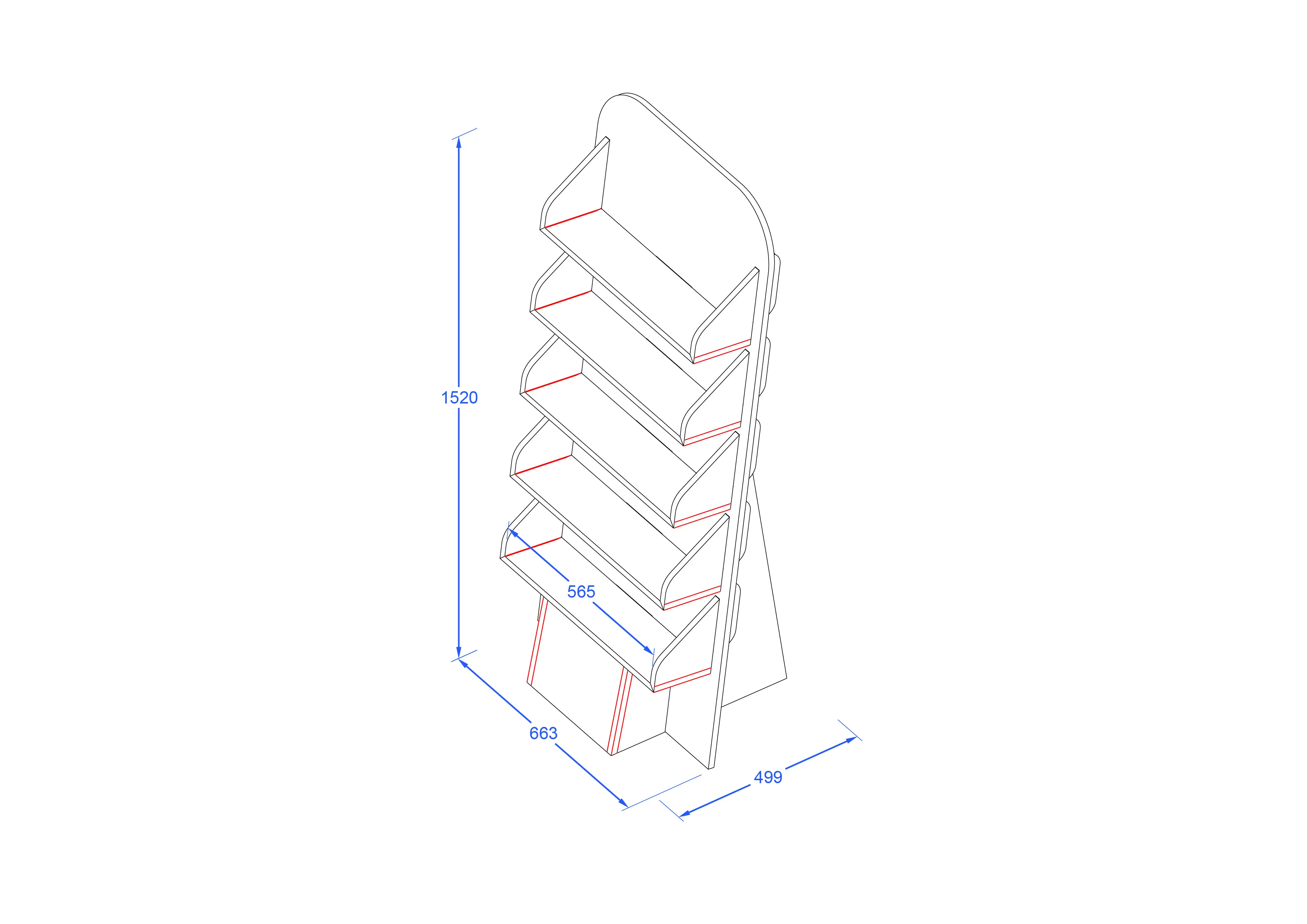 Design - 11161 - Standee with Shelves secondary image