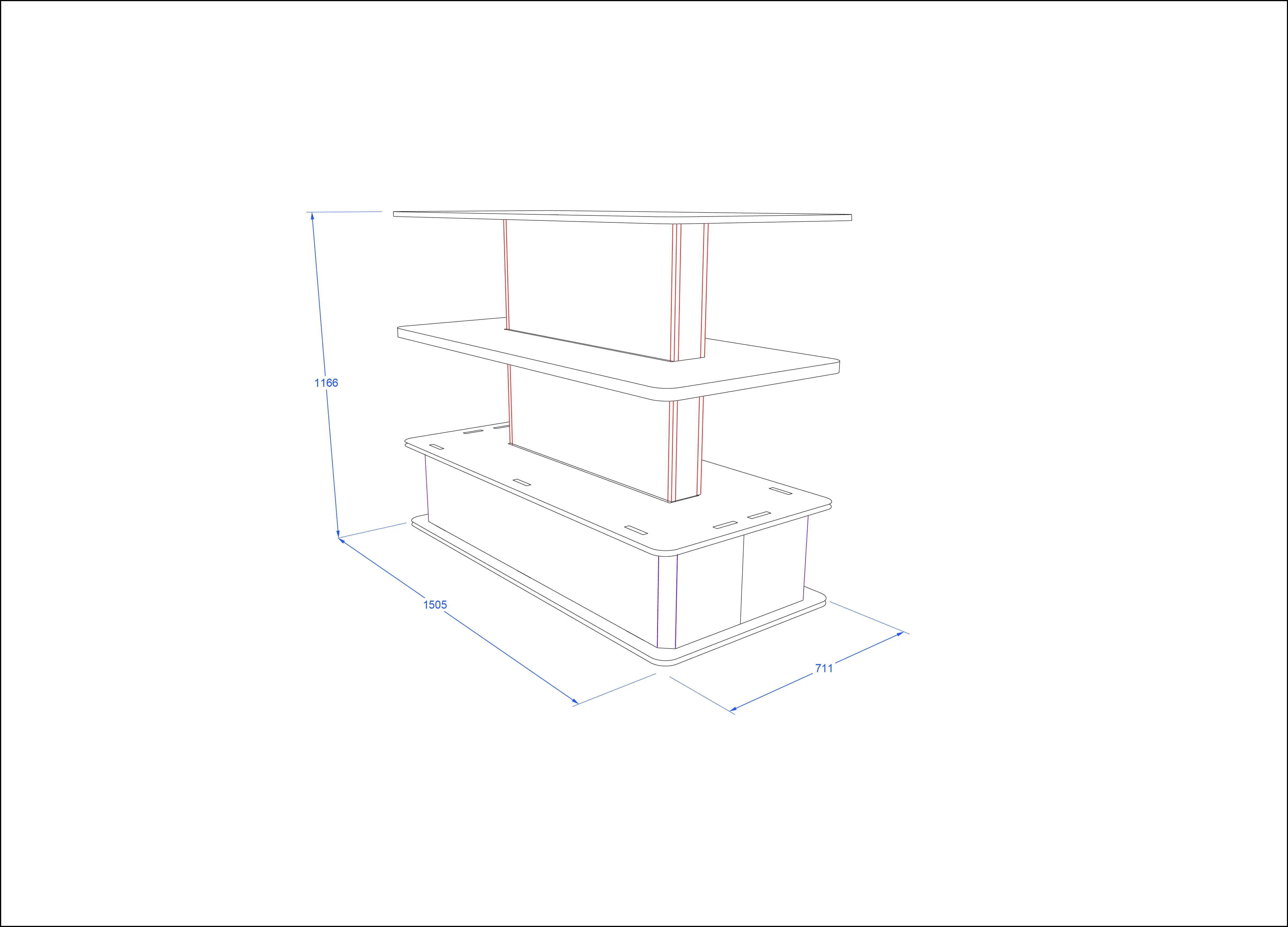 Design - 11422 - Table with exposure shelves secondary image