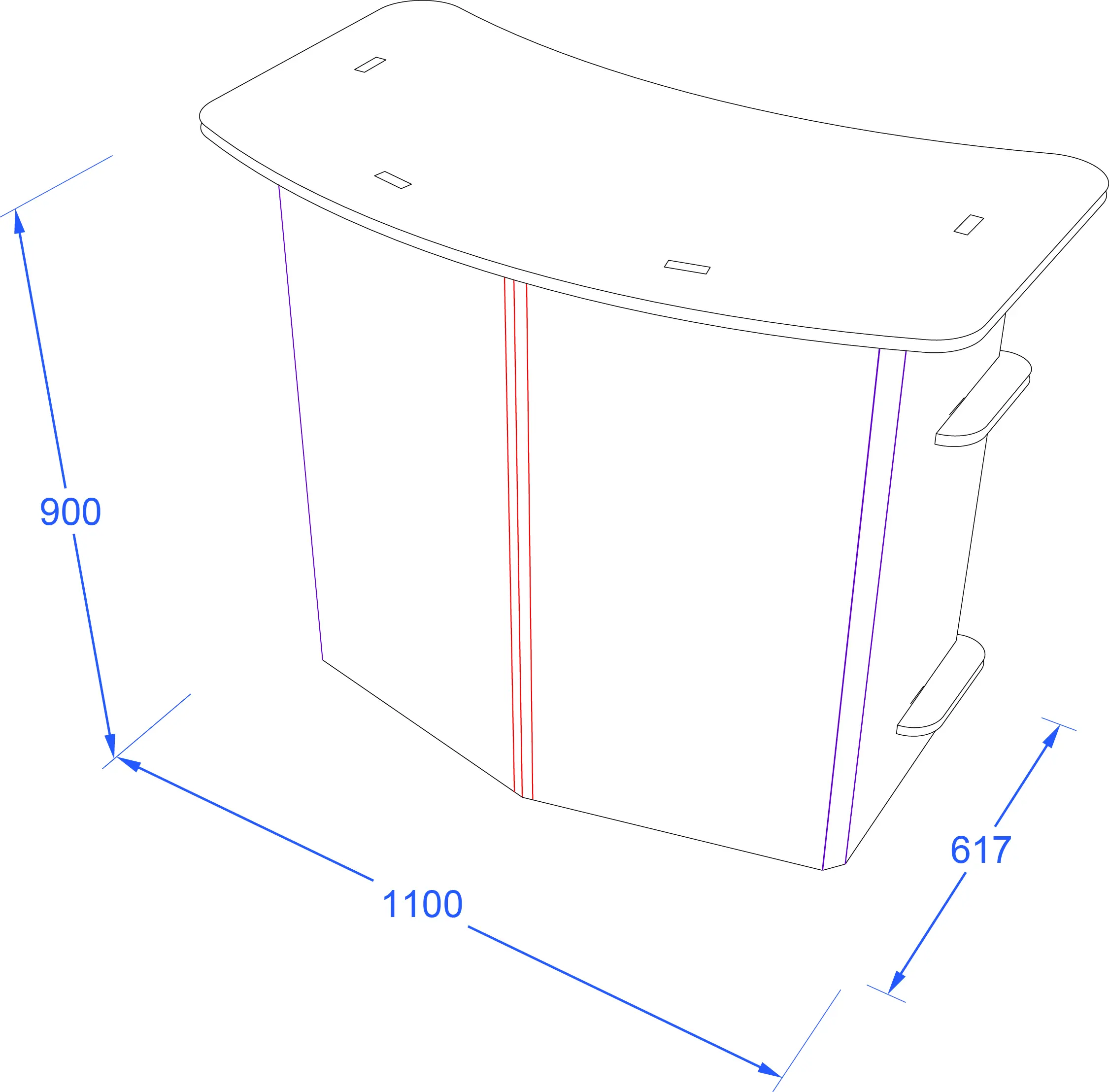 Design - 11680 - Counter with shelves, small secondary image